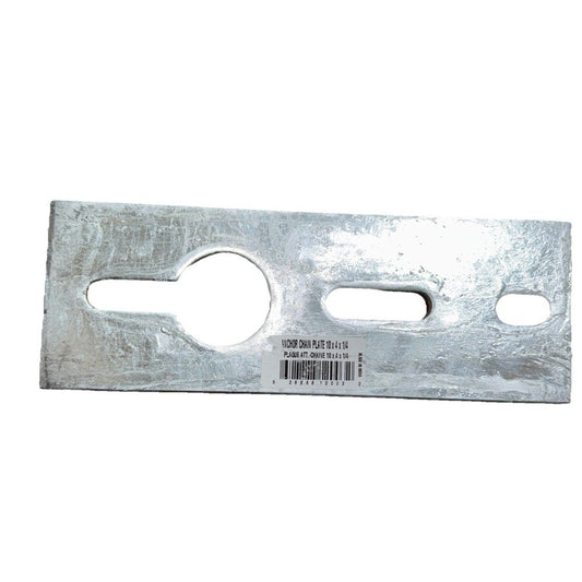 Multinautic 12003 Inside/Outside Anchor Chain Plate, Steel, Galvanized, For: 1/2 – a metal plate with two holes