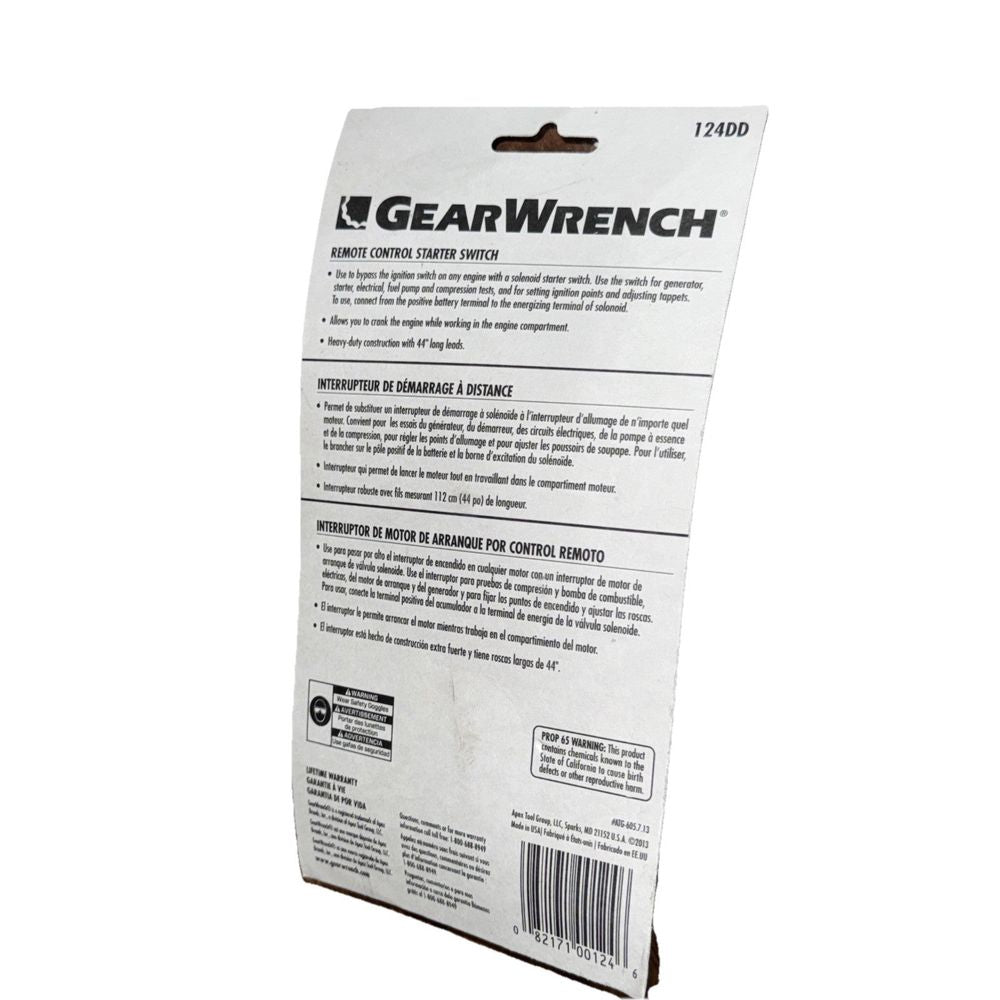 GEARWRENCH Remote Control Starter Switch - 124DD , Black – gawrch - 1 / 2 / 3 / 4 / 5 / 6 / 8 / 10
