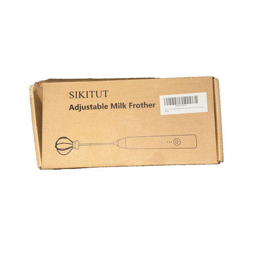 Sikitut Rechargeable Milk Frother, Electric Foam Maker With 2 Stainless Steel Wh
