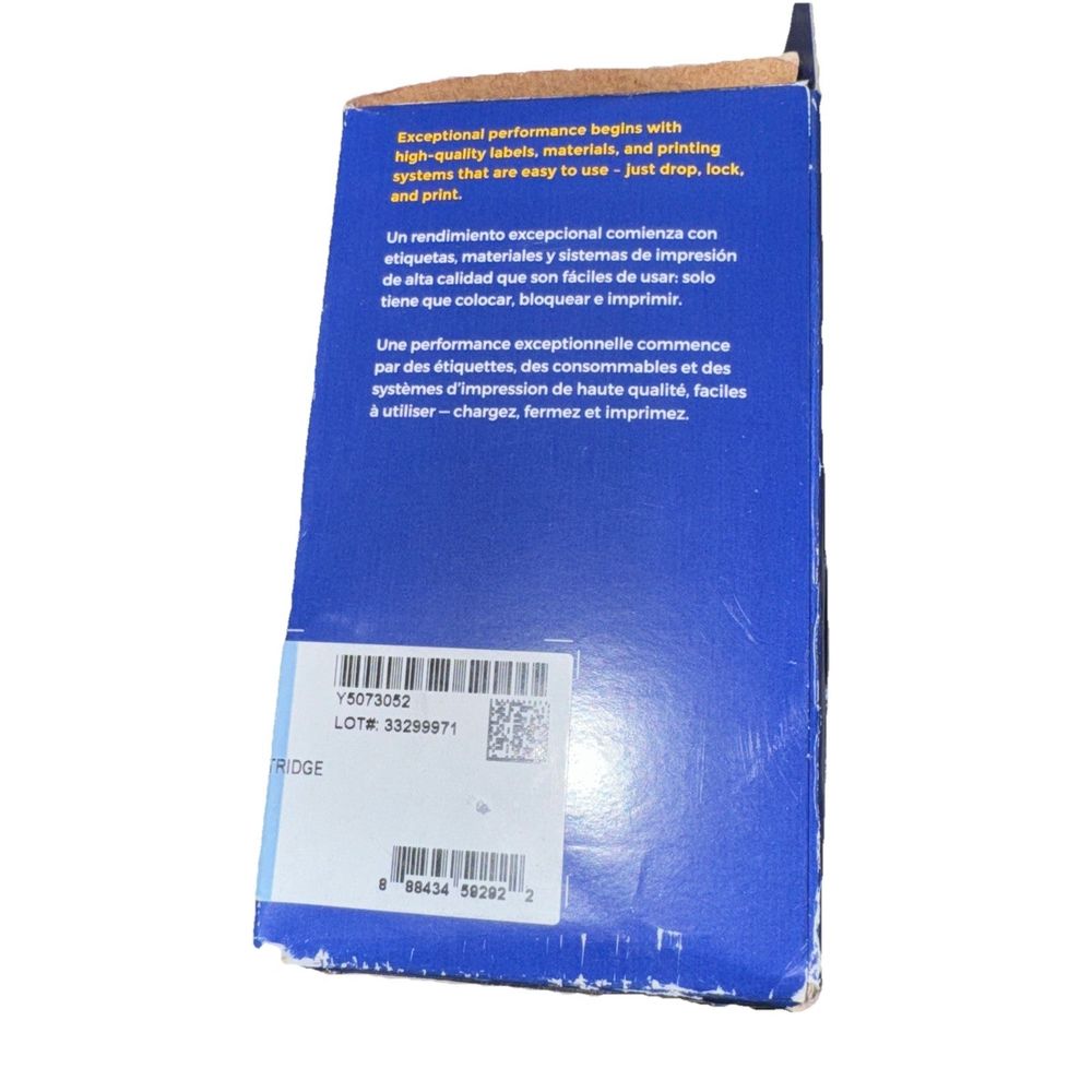 Wire Marker, Self Laminating, Blank (No Legend), 38.1mm x 63.5mm, Vinyl, Brady – a blue box with a label on it