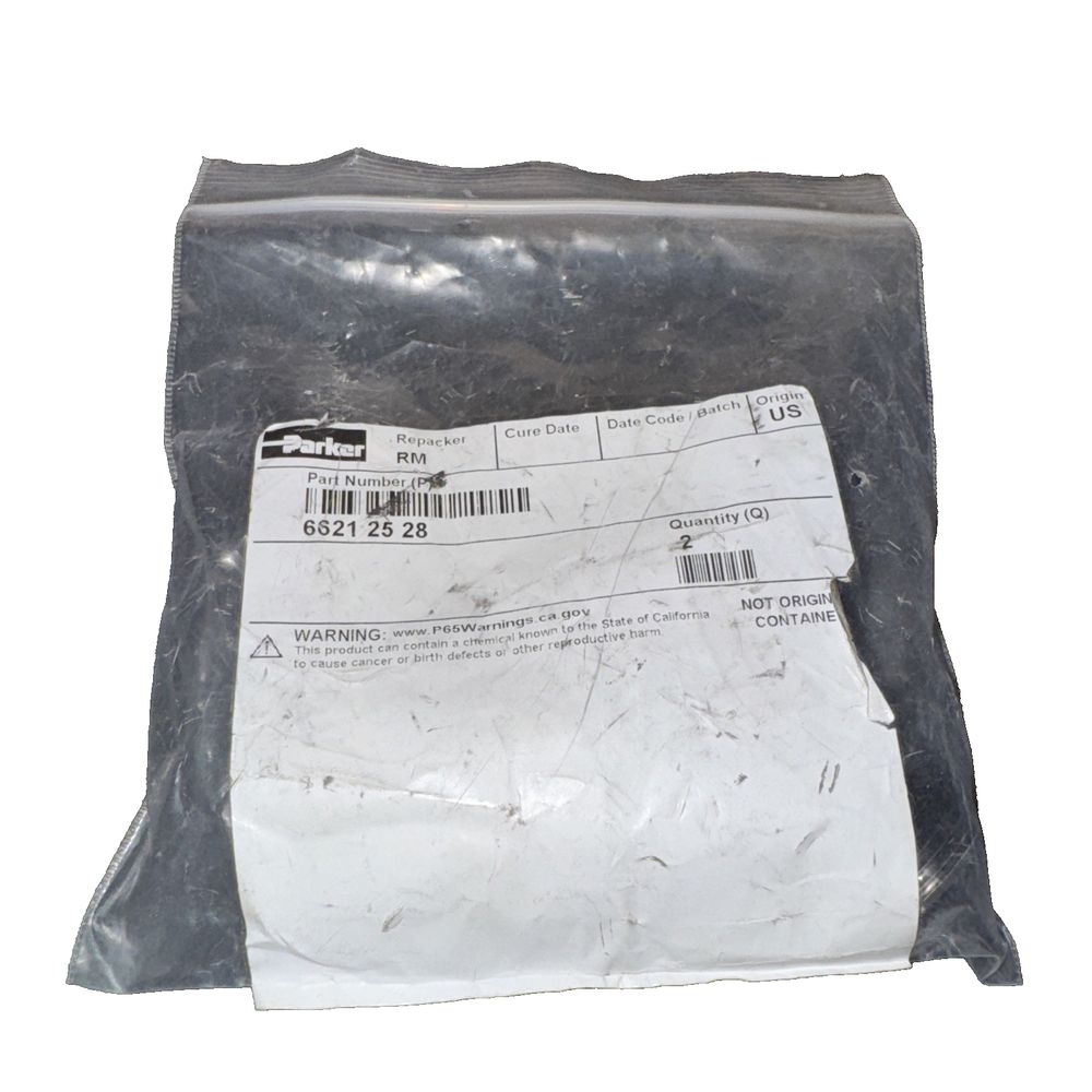 6621 25 28 - Transair Fittings for Aluminum Pipe - Parker 2 Pack – a bag of black plastic material