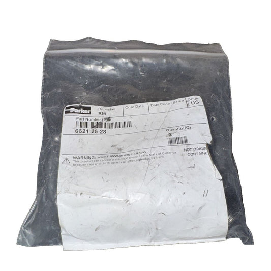 6621 25 28 - Transair Fittings for Aluminum Pipe - Parker 2 Pack – a bag of black plastic material