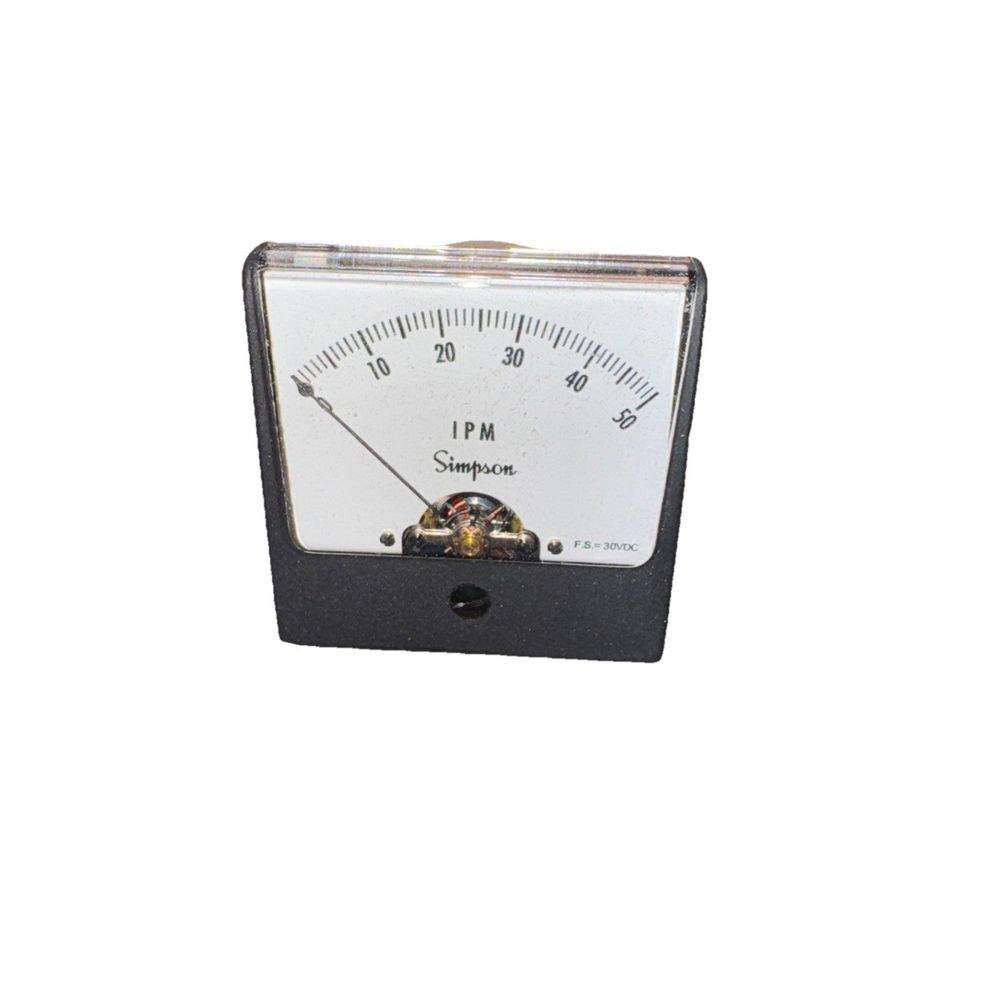 Simpson 713 957 8586 volts panel meter – a black analog analog panel meter