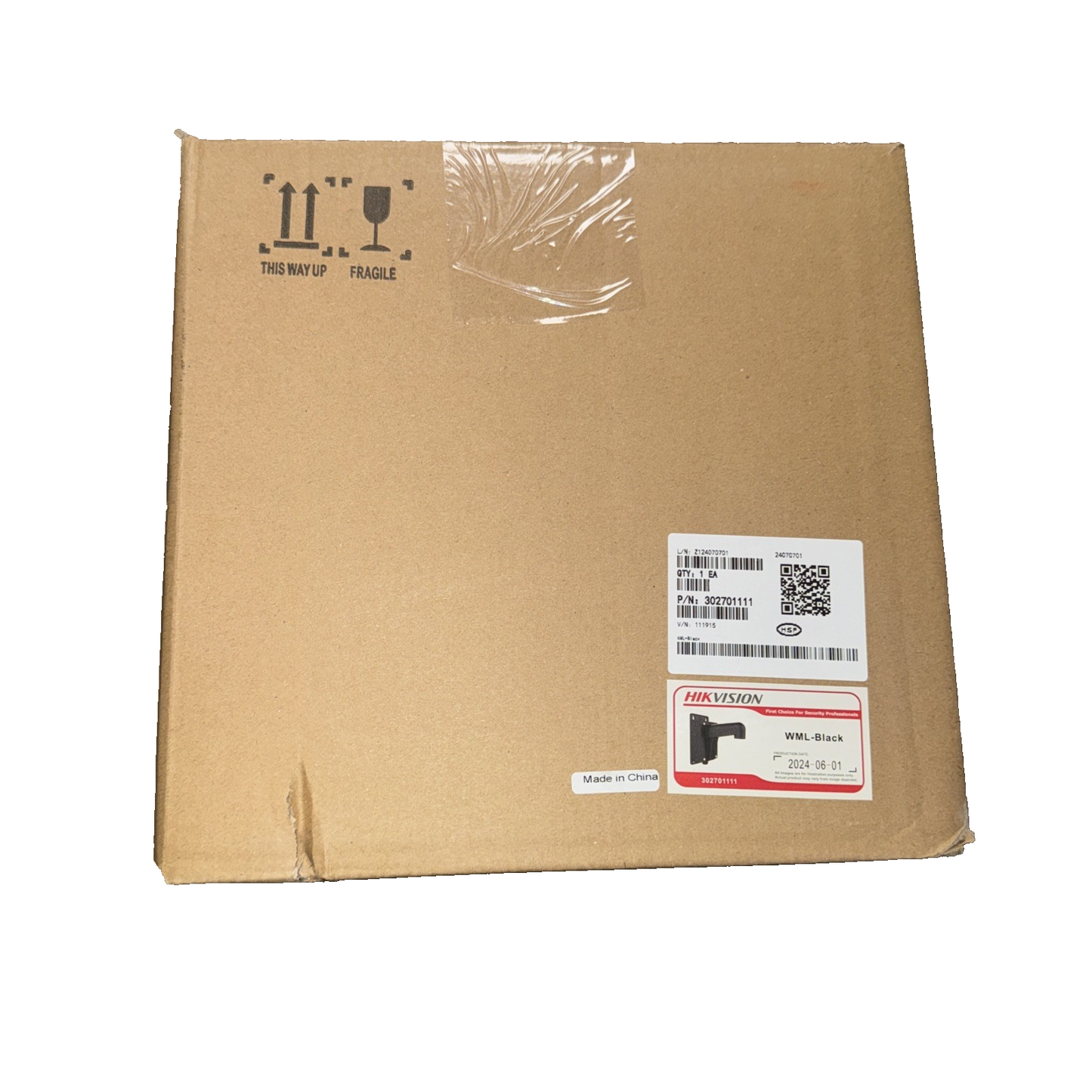 Hikvision WMLB Long Camera Wall Mount with Junction Box (Black)