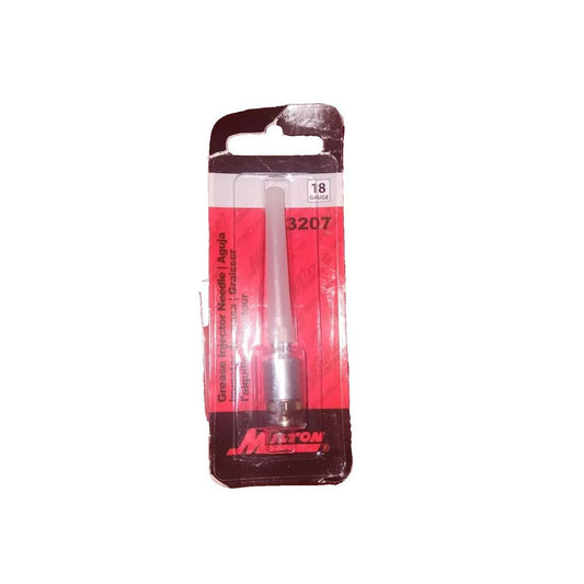 Milton Industries S-3207 Grease Gun Injector Needle Quick Connect Coupler – a red and black box with a white pen