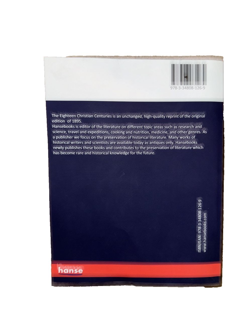 The Eighteen Christian Centuries, DaveyDooDeals – the book cover for the book, the book is a black and white cover with a red stripe
