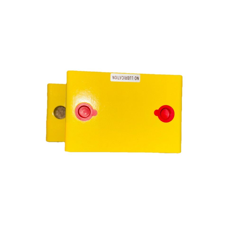 EarthQuake Vibrators XT-480 Pneumatic Turbine Vibrator, DaveyDooDeals – a yellow plastic box with a red button