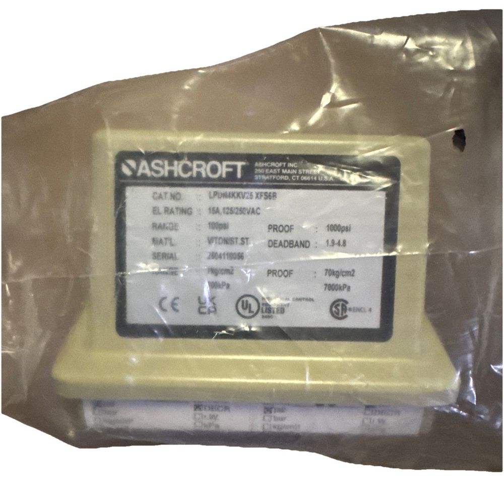 ASHCROFT LPDN4KKV25 PRESSURE SWITCH 15A 125/250VAC LPDN4KKV25, DaveyDooDeals – a short - scale model of the asphert model
