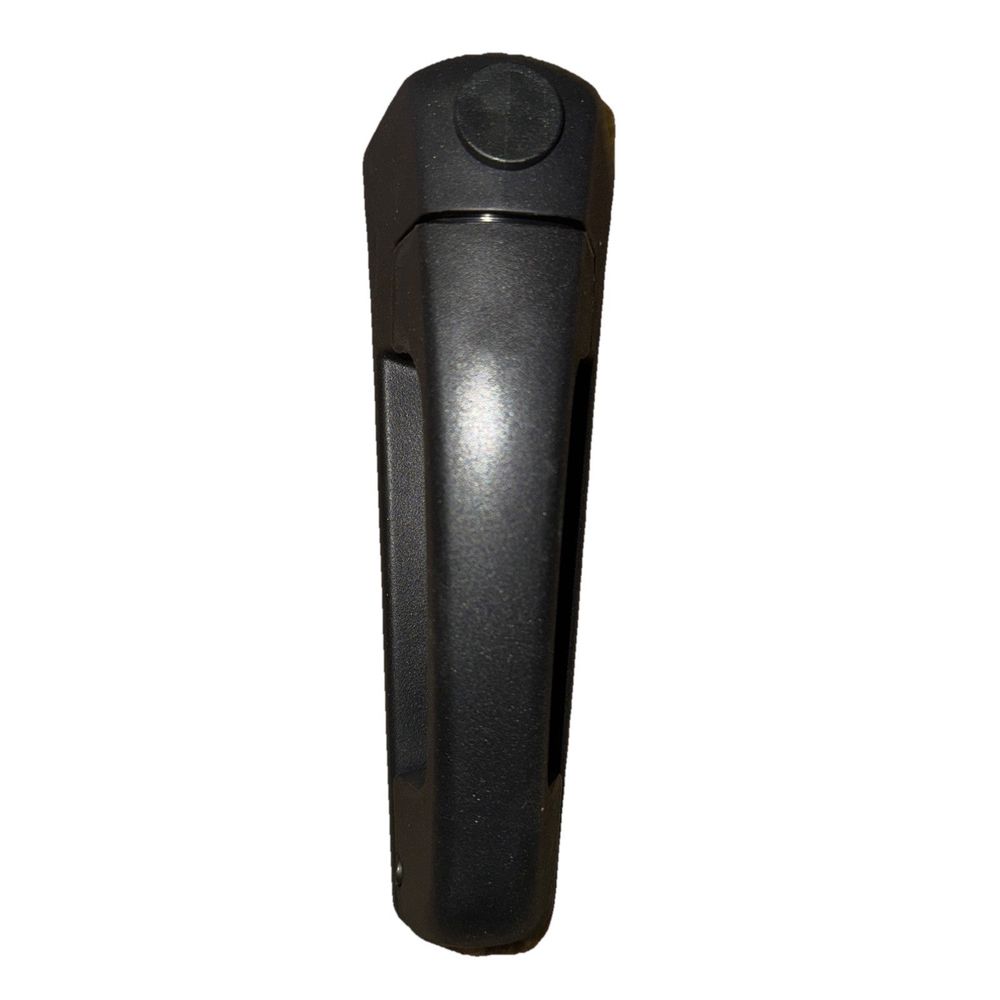 Trimark 18736 Surface Mounted Pull Door Handle – a black plastic handle on a white background