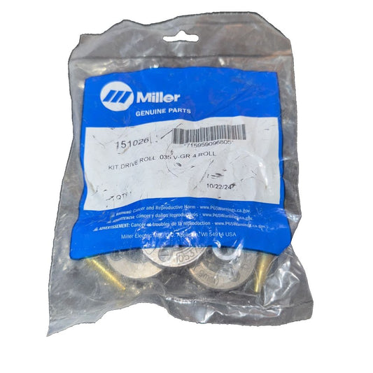 Miller Electric - 151026 - KIT,DRIVE ROLL .035 V-GR 4 – miller 1 / 2 / 4 / 5 / 6 / 8 / 12 / 16 / 20 /