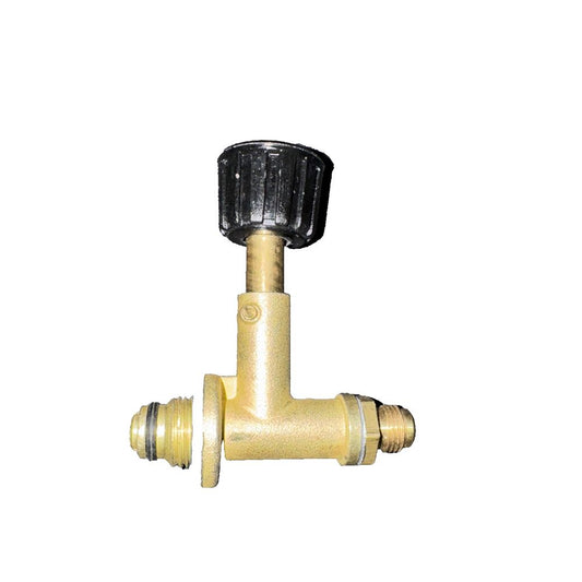 Isitek Fuel Shutt Off Valve For Camping, Unbranded – a brass valve with a black handle