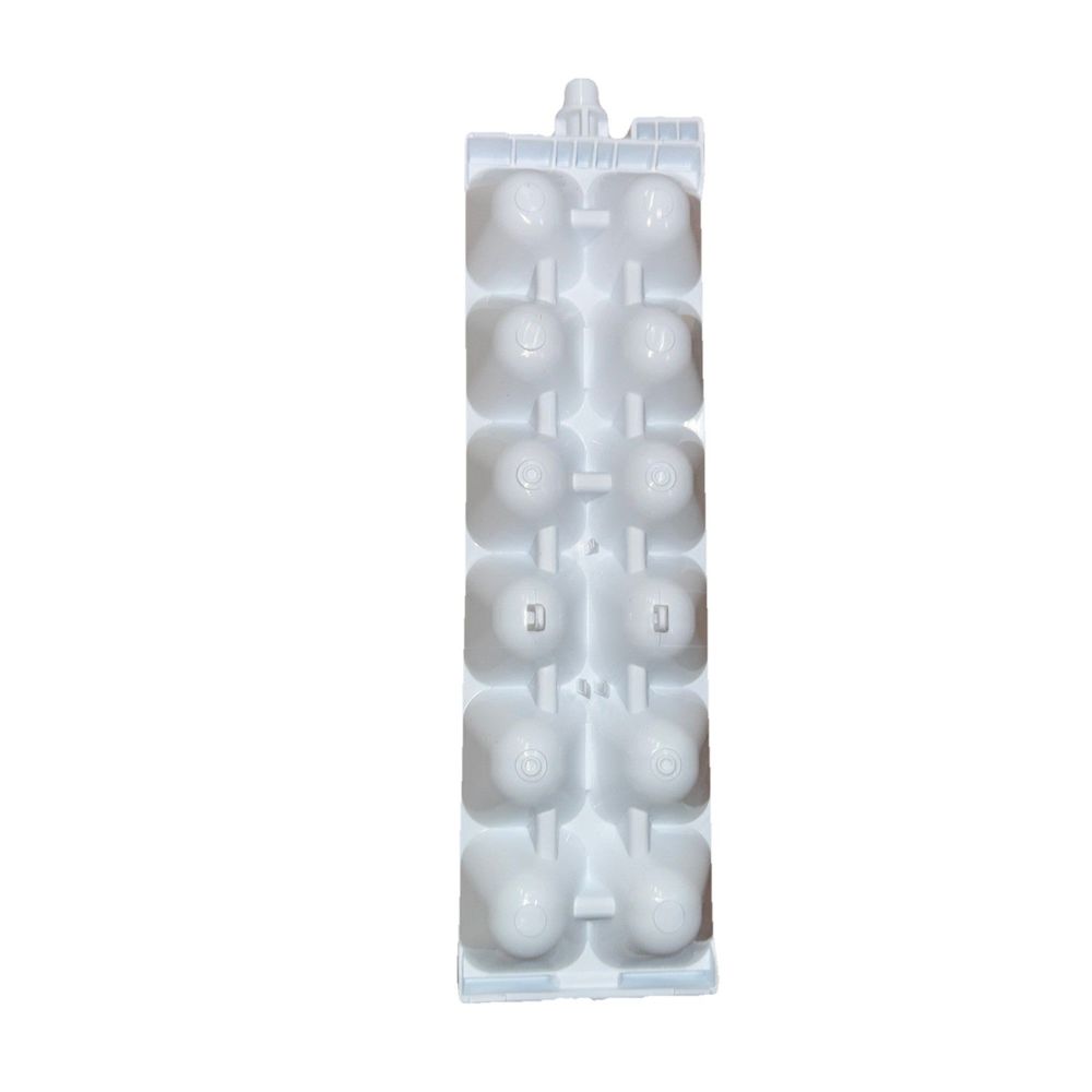50115701000B Ice Cube Tray, Unbranded – a white plastic container with four white plastic balls