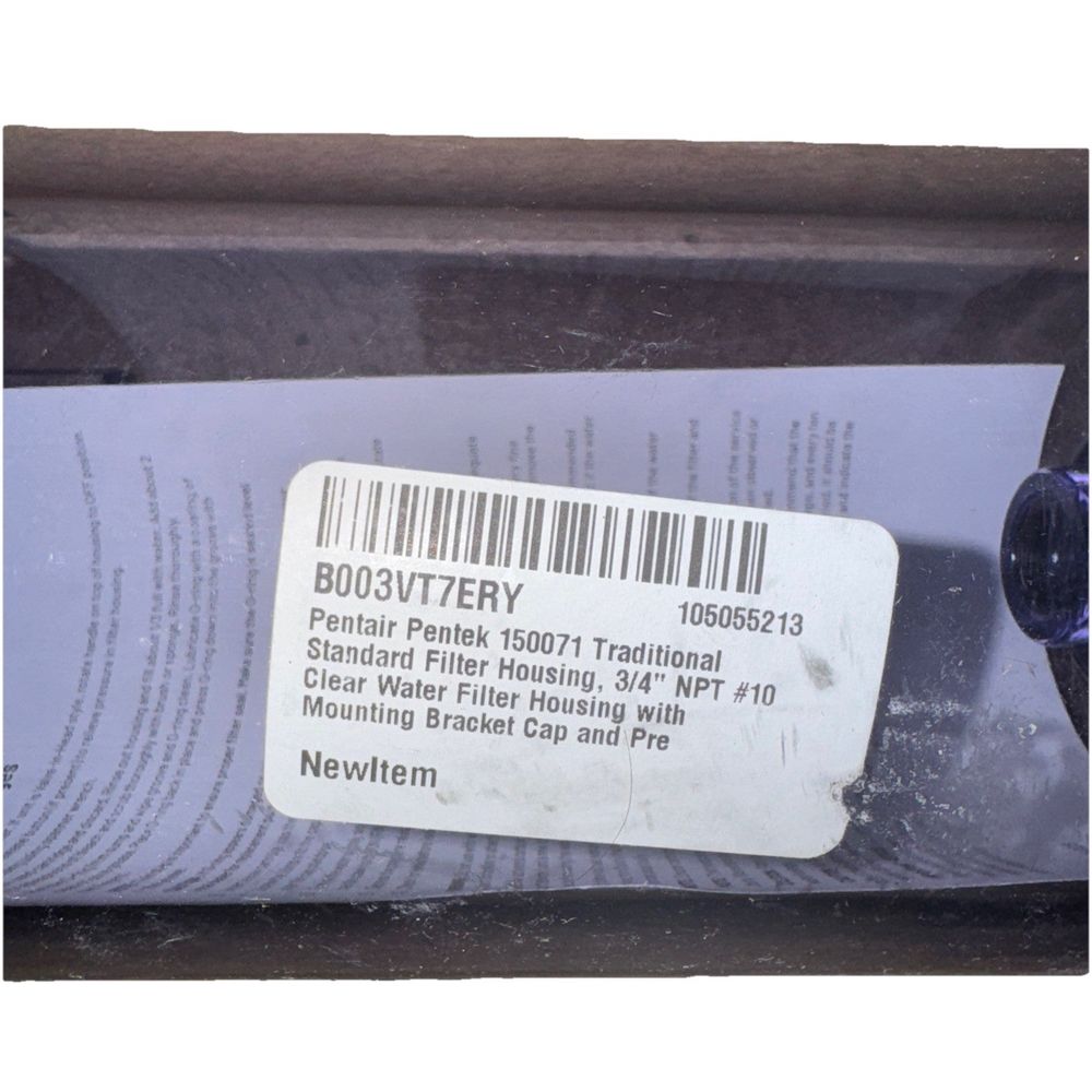 Pentair 150071 3/4" Standard Filter Housing NPT #10 – a label on a piece of paper that is not in use
