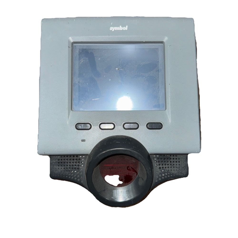 Symbol Technoligies K1150-0N0DAKBWTWW Data Terminal (No cords) – a white and black device with a red button