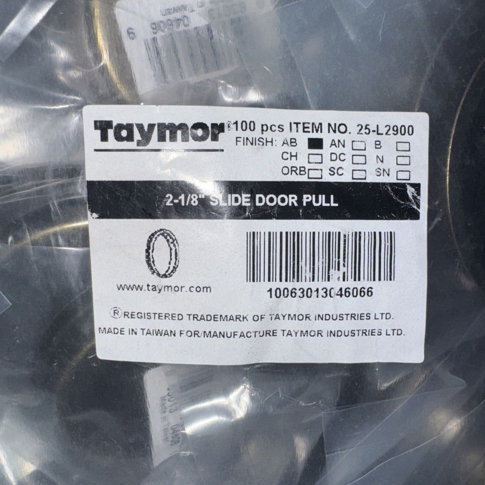 25-L2900Ab Slide Door Pull Taymore – a close up of a plastic container with a label
