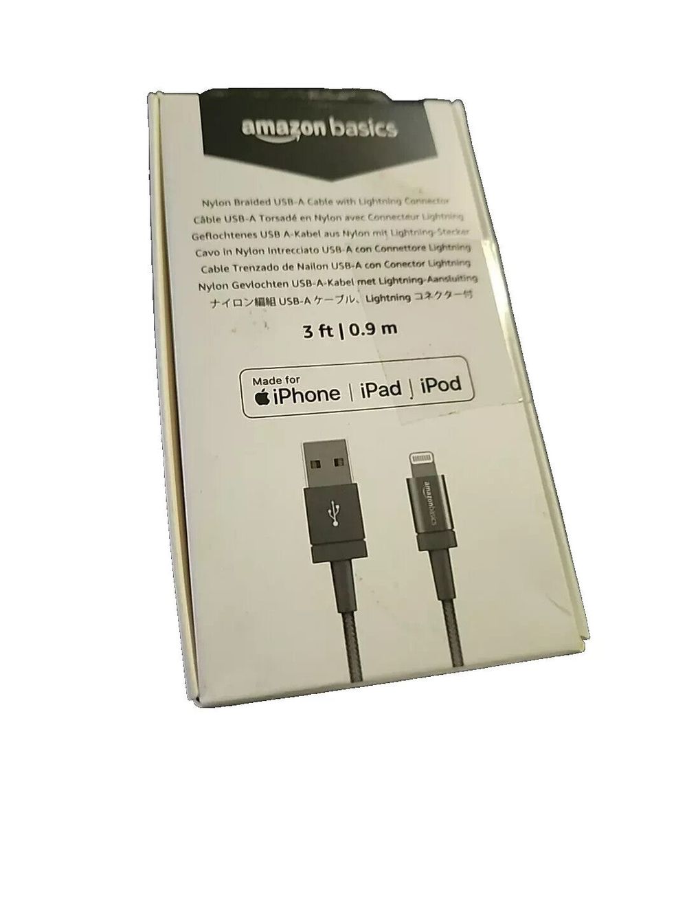 Nylon Braided Usb-A To Lightning Connector 3Ft/0.9 MFi-Certified, Amazon Basics – ankere 3ft lightning lightning lightning lightning lightn…