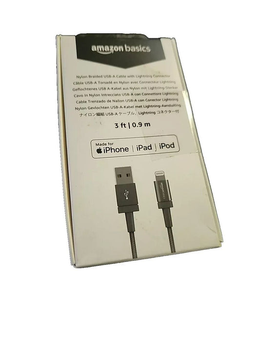 Nylon Braided Usb-A To Lightning Connector 3Ft/0.9 MFi-Certified, Amazon Basics – ankere 3ft lightning lightning lightning lightning lightn…