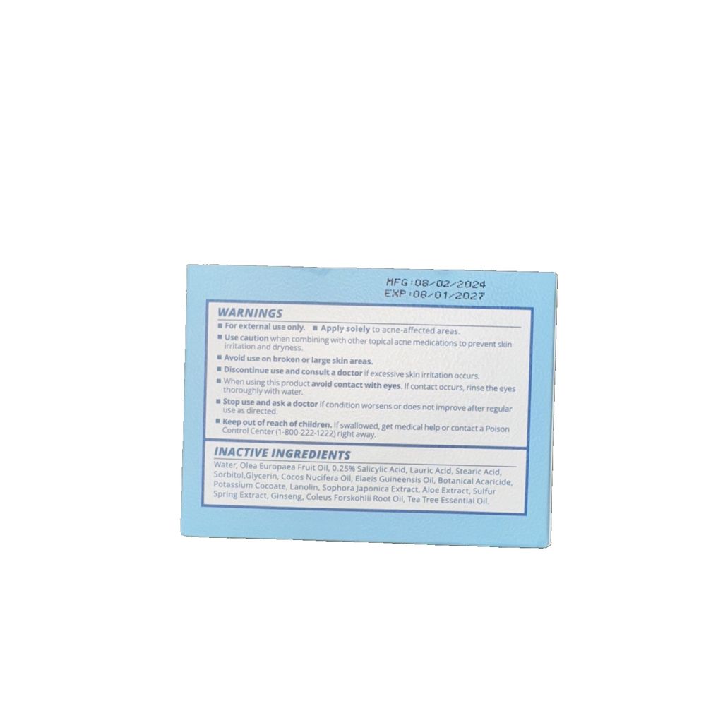 Roycederm Sulfur Soap 10% Volcanic Sulfur Acne Face & Body Wash - 2 Bars, 232g – a blue label with a white background