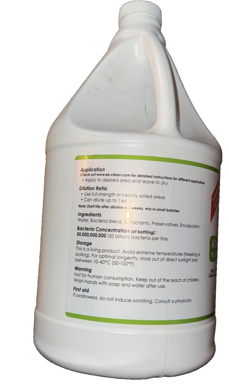 Ez-clean Advanced odor remover 4L/1.05 Us Gal – a gallon of liquid for cleaning