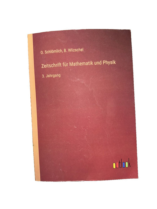 Zeitschrift fr Mathematik und Physik: 3. Jahrgang, DaveyDooDeals – a red book with a yellow cover