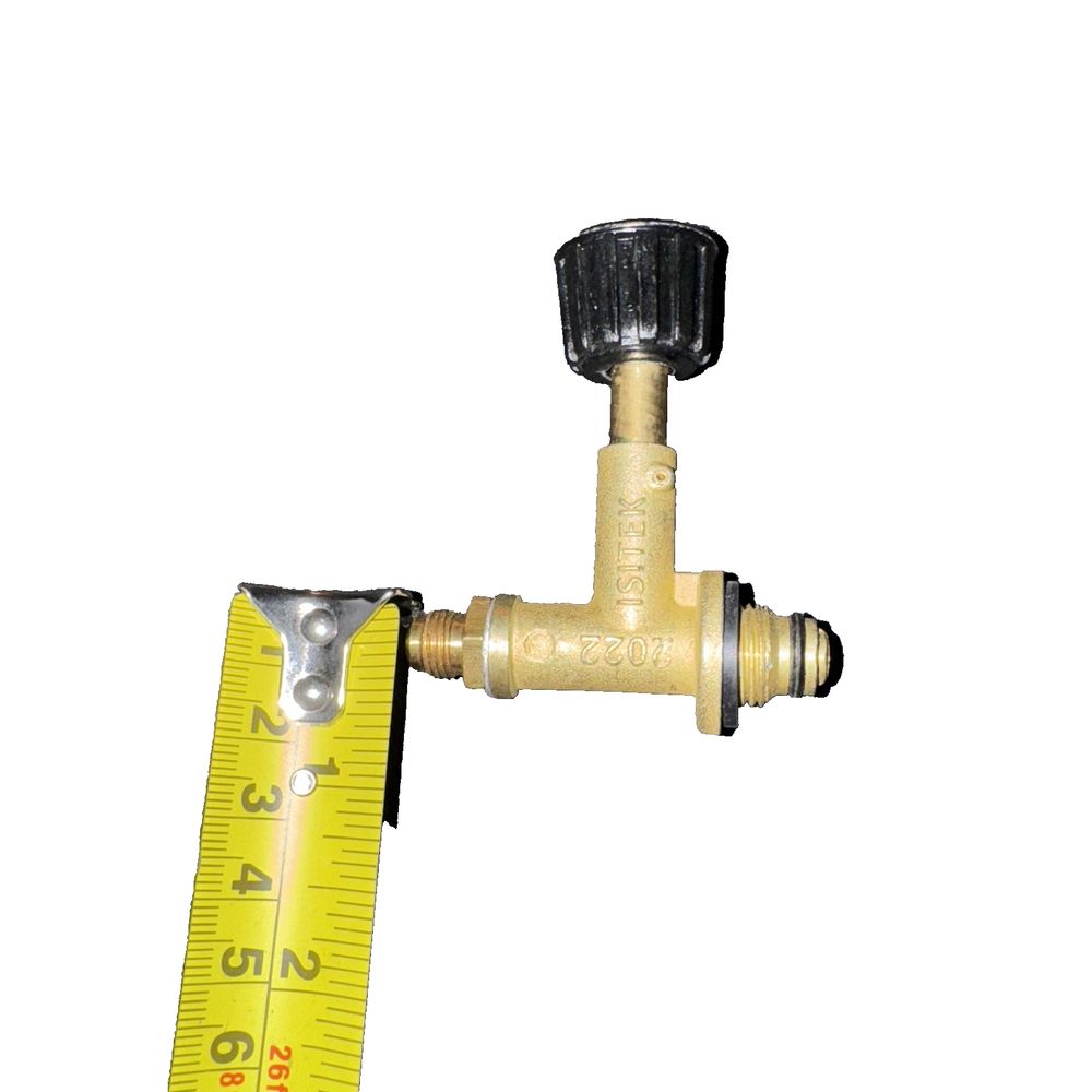 Isitek Fuel Shutt Off Valve For Camping, Unbranded – a brass pipe with a measuring tape