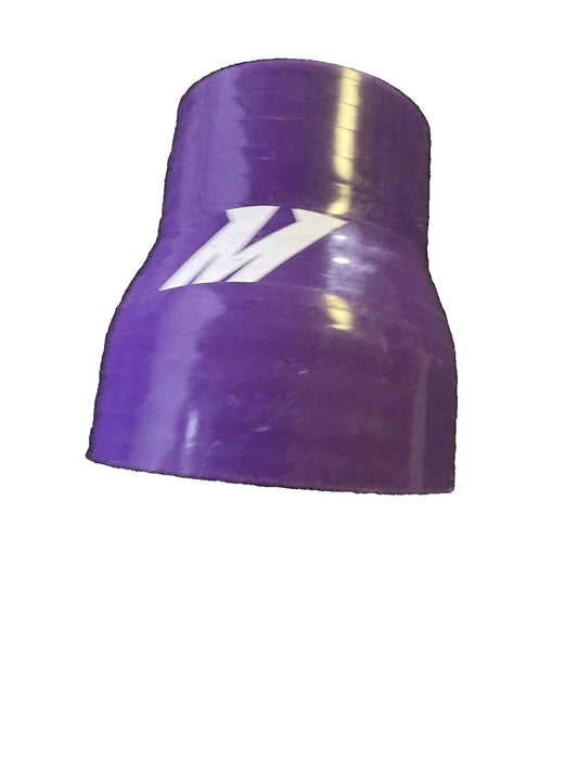 Mishimoto 2.5" to 2.75" Silicone Transition Coupler, Purple – purple plastic cup with white arrow
