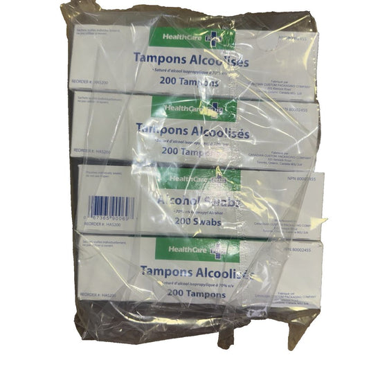 Health Care Plus Alcohol Tampons 4 Packs of 200 – a pack of three packs of tampass