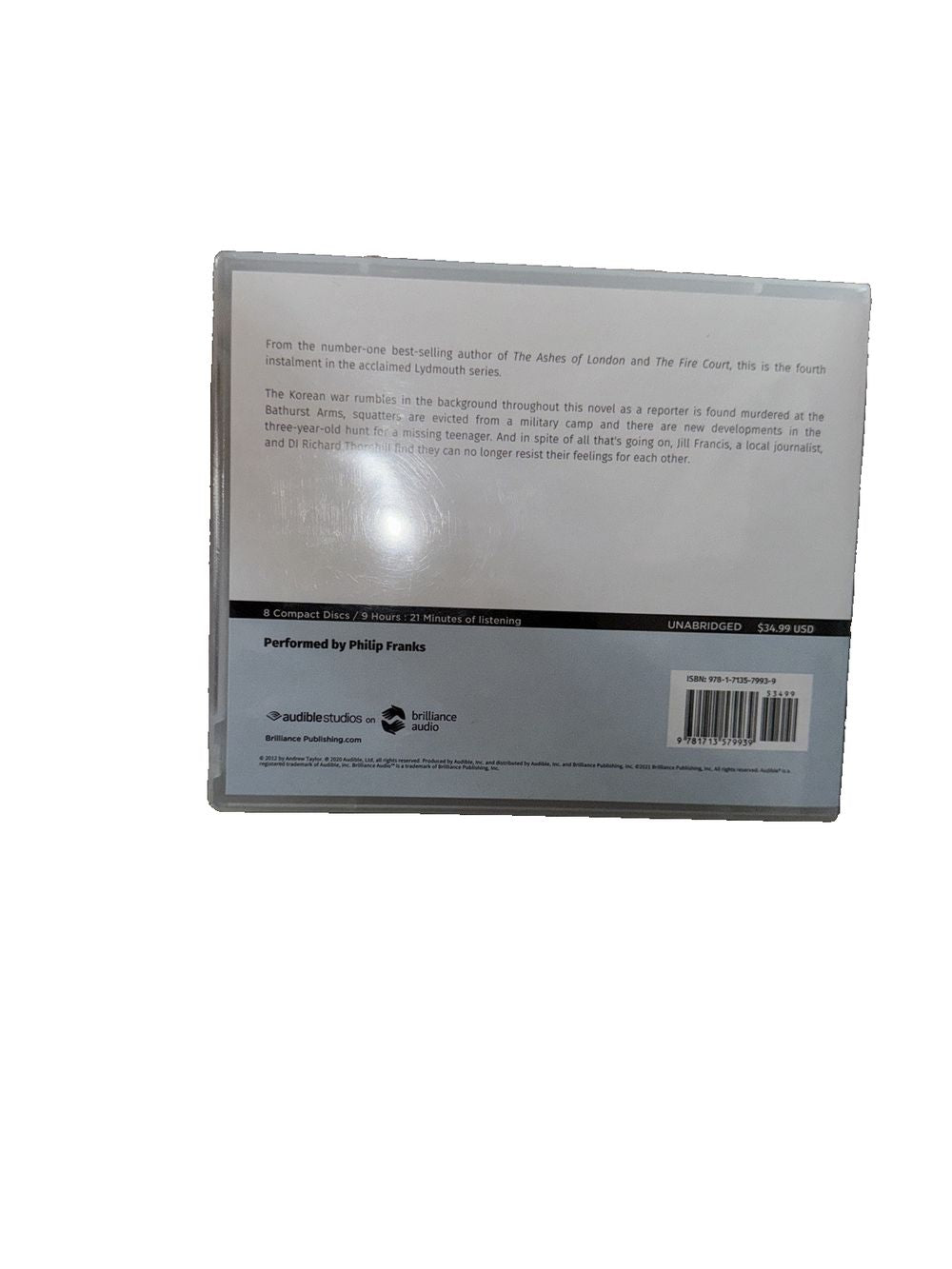 The Suffocating Night Audio Book By Andrew Taylor, DaveyDooDeals – a white box with a black label on it