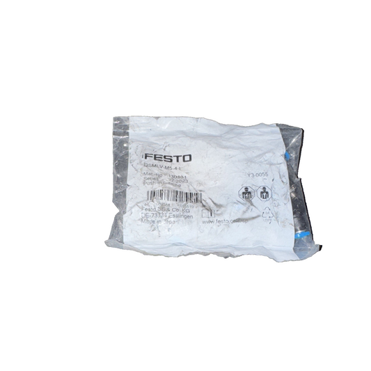 (QTY 10) Festo Push-in L-fitting 130831 QSMLV-M5-4-I