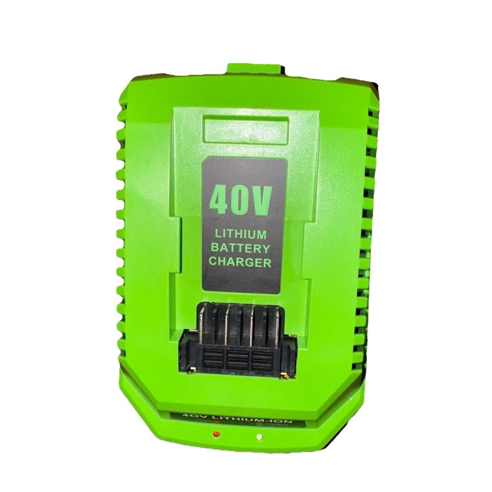 29472 40V max Battery + Chager (No Cord), Unbranded – a green battery charger with a white background