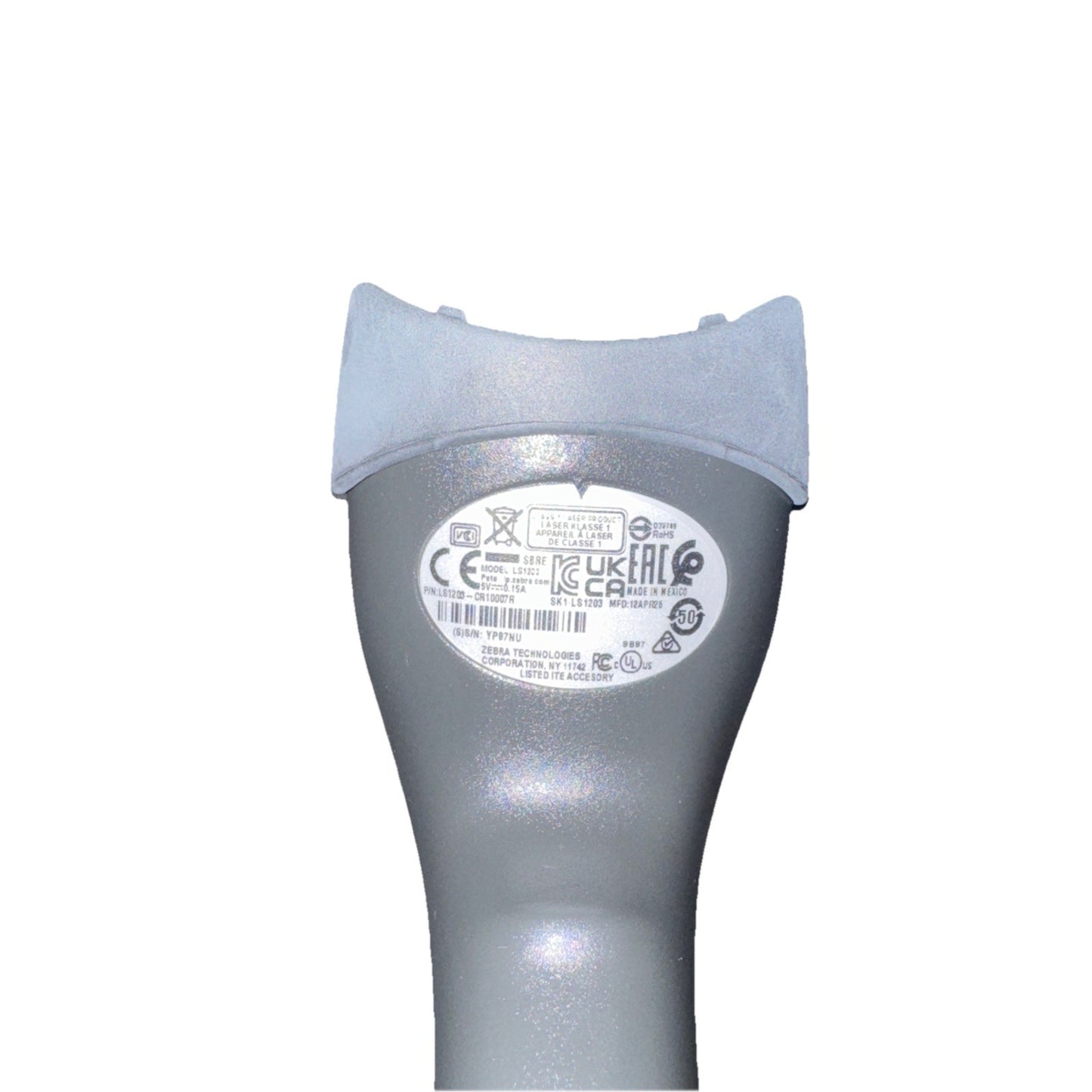 Zebra LS1203 General Purpose Barcode Scanner + Gooseneck Stand Holder