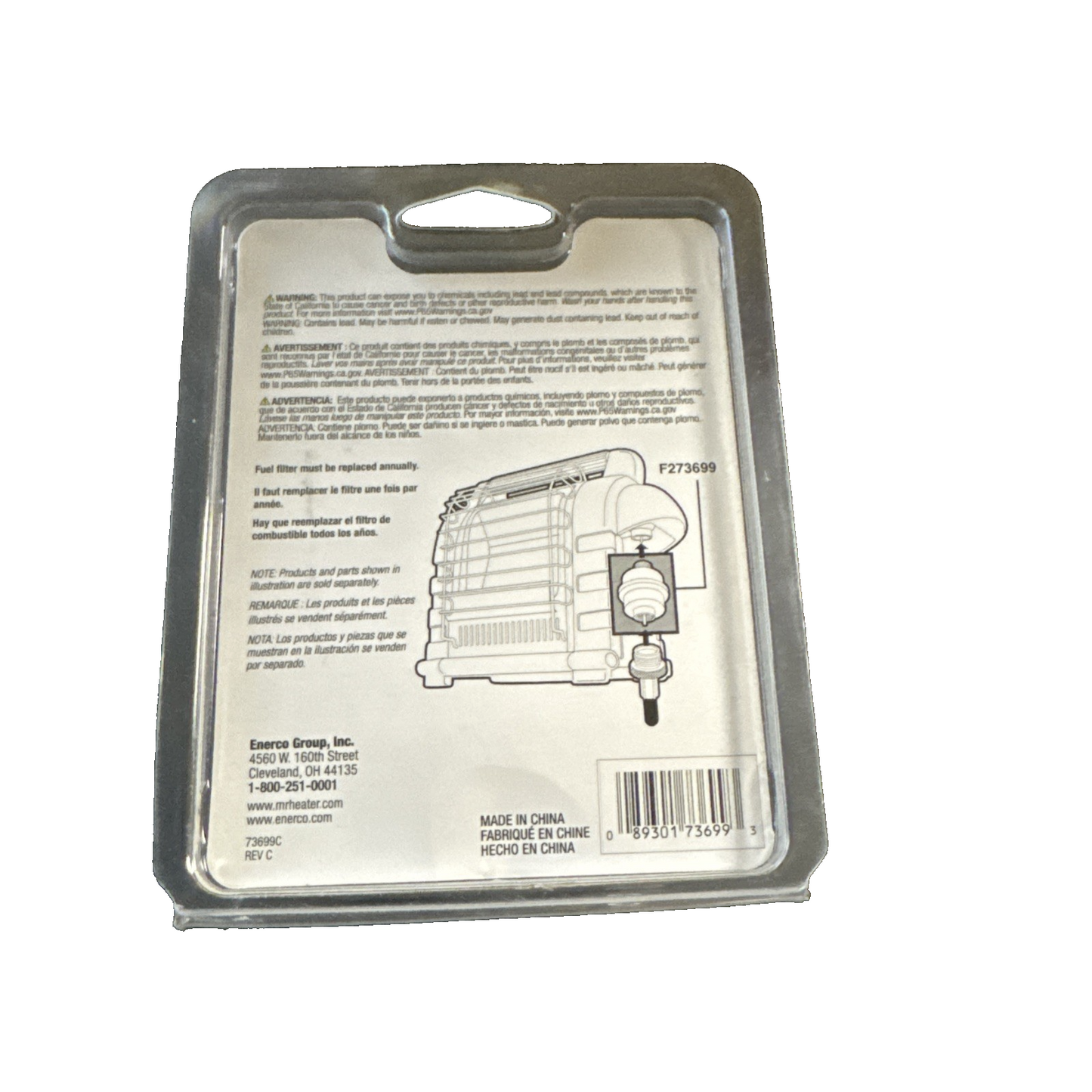 Mr. Heater Fuel Filter for Portable Buddy and Big Buddy Heaters #F273699