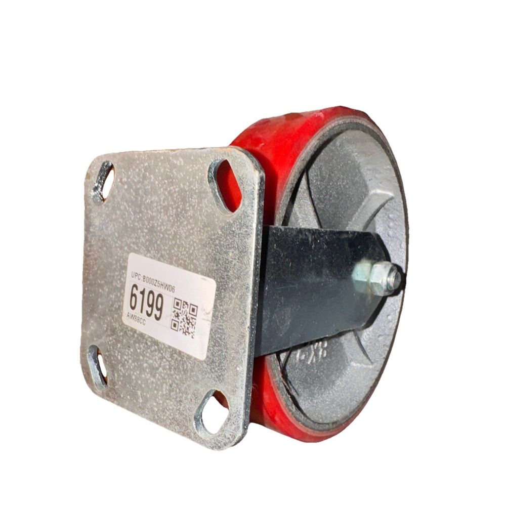 POWERFIST Poly/Steel Rigid Casters 8 Inch, DaveyDooDeals – a red and black metal switch with a white background