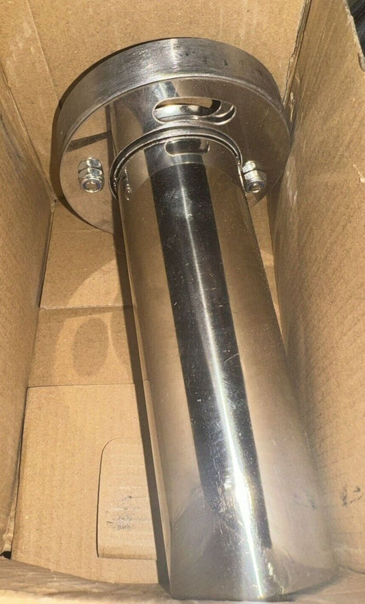 Auto Car Stainless Steel Exhaust Muffler Tip Adjustable Removable Sound Silencer, Unbranded – a metal pipe in a cardboard box