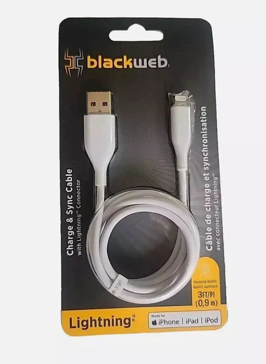 BlackWeb Charge & Sync 3ft iPhone Adapter - Reliable Iphone Cable – blackle lightning lightning lightning lightning lightning lightning lig…