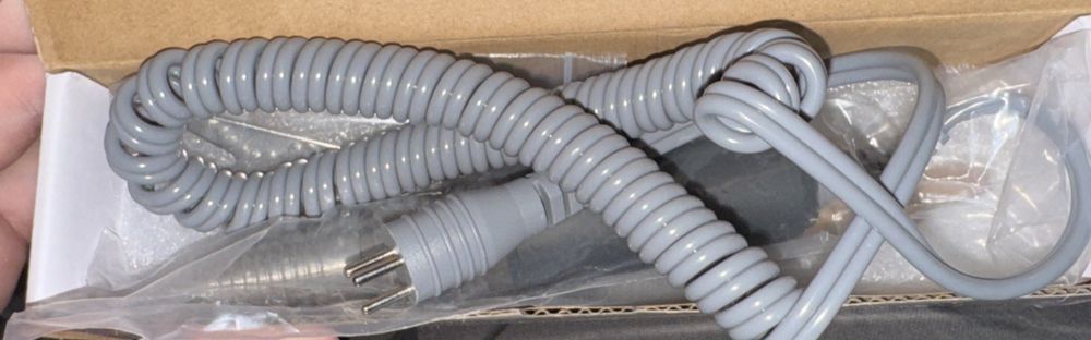 Nail Polish Drill Machine Manicure Lathe, Unbranded – a box with a pair of grey coiled wires