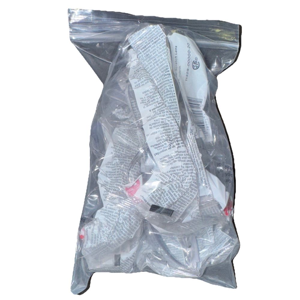 3M Virtua Protective Eyewear, Clear Frame, Clear Anti-Fog Lens 4 pack – a bag of newspaper paper