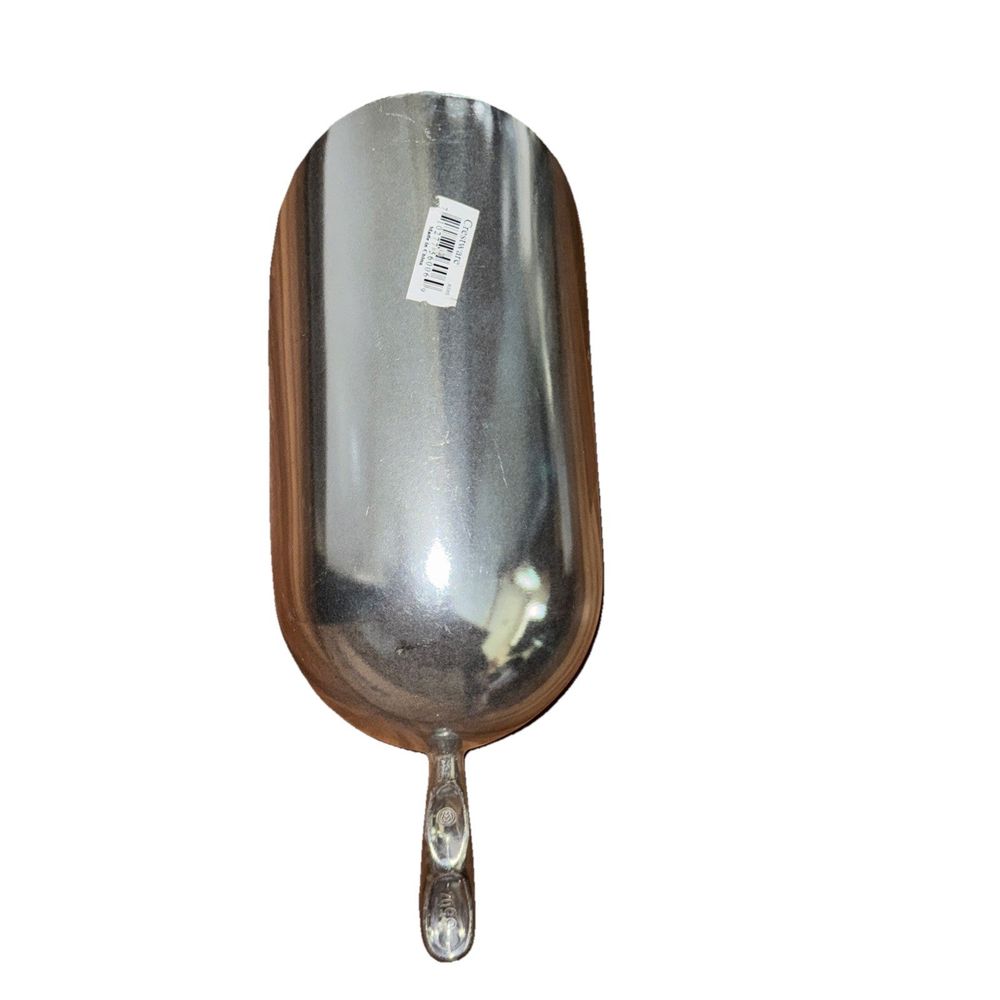 Crestware AS85 85 oz Aluminum Cast Scoop – a spoon with a wooden handle and a metal handle