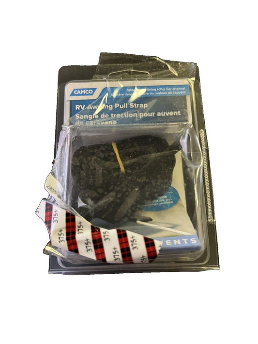 Camco 42505 RV Patio Awning Pull Strap , Black – a package of black soap with a white label
