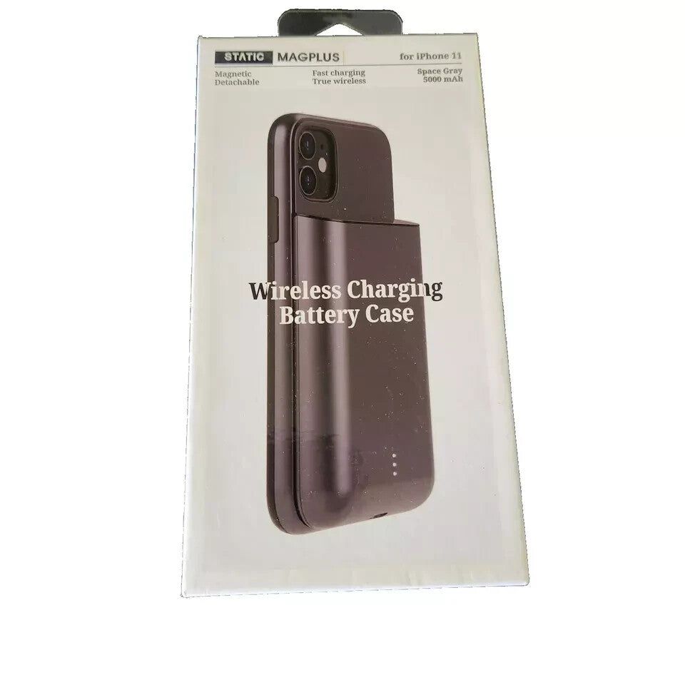 Static MAGPLUS Detachable Wireless Charger Battery Case for iPhone 11 – the packaging for the iphone 11