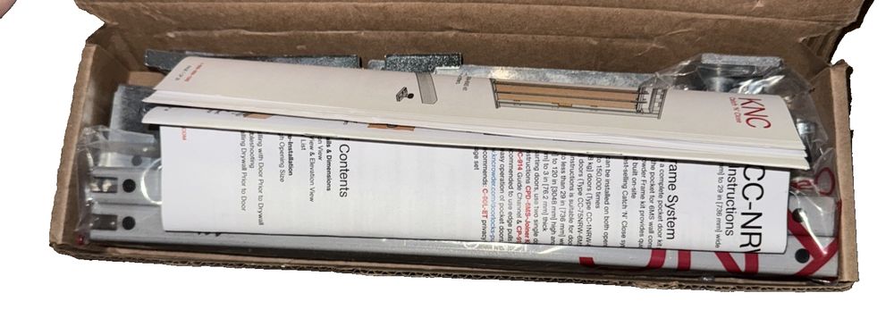 KN Crowder CATCH N Close CC-NRW-6MS For Doors 18 INCH to 29 Inch Wide – a box of books and papers