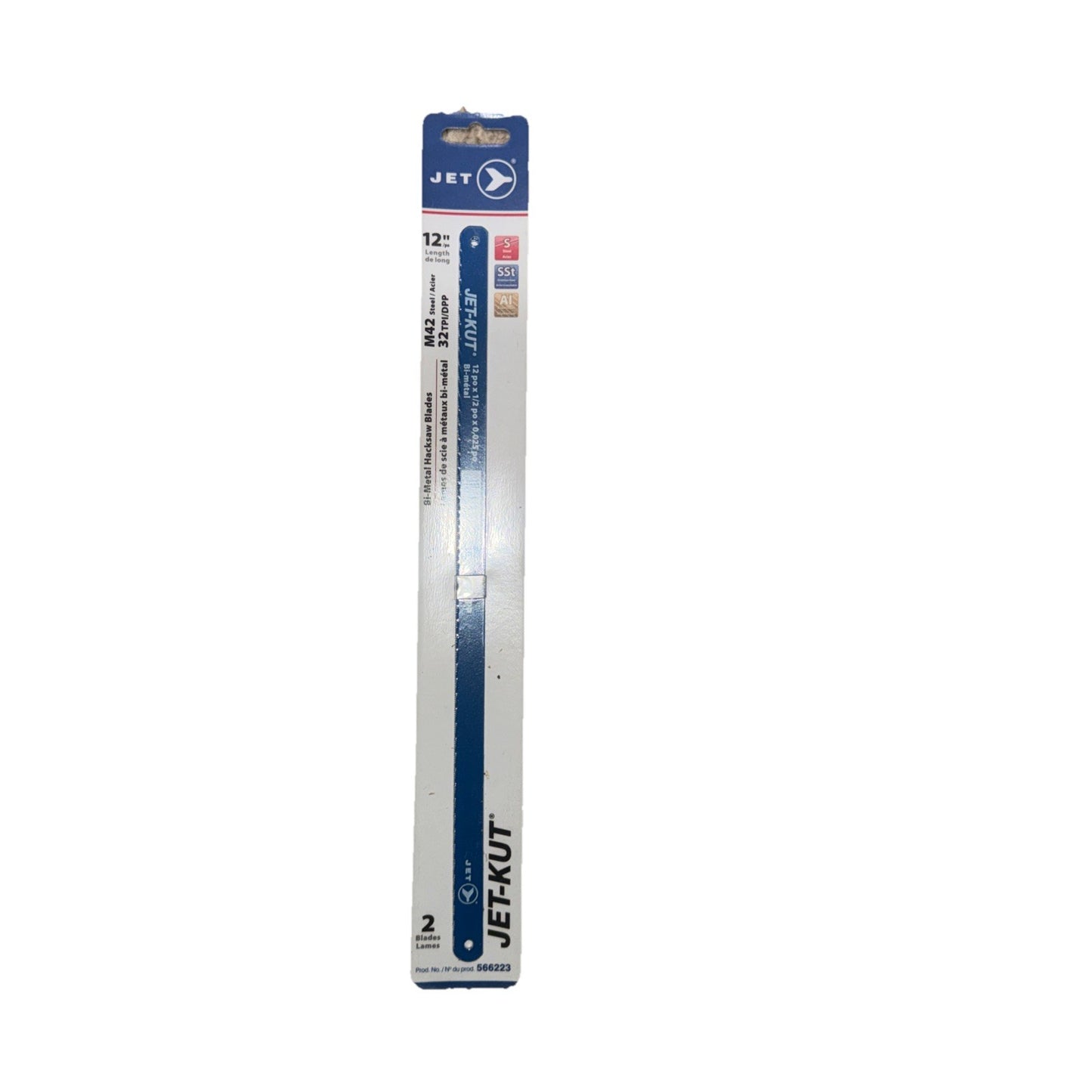 JET 566223 Premium Hacksaw Blade, 1/2 in W x 12 in L 2 Pack Lot of 18 Packs