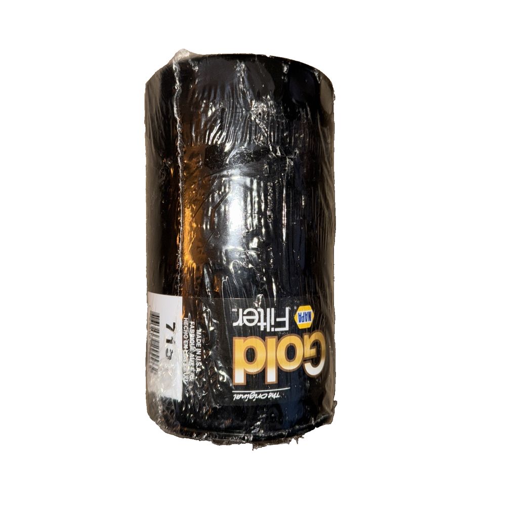NAPA Gold 7151 Oil Filter Spin-on Microglass – a black trash bag with a white background