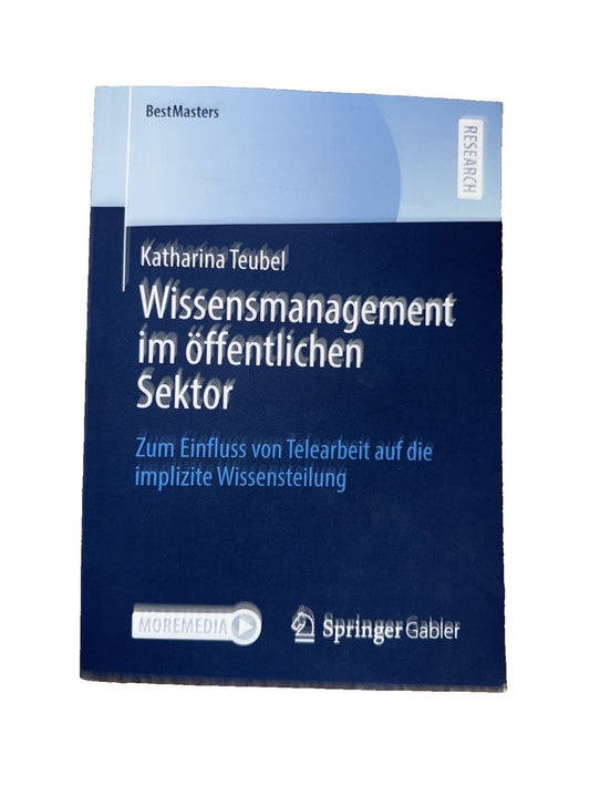 Wissensmanagement Im ffentlichen Sektor: Zum Einfluss Von Telearbeit Auf Die Imp, DaveyDooDeals – the cover of the book, ' wissenmanagenn '