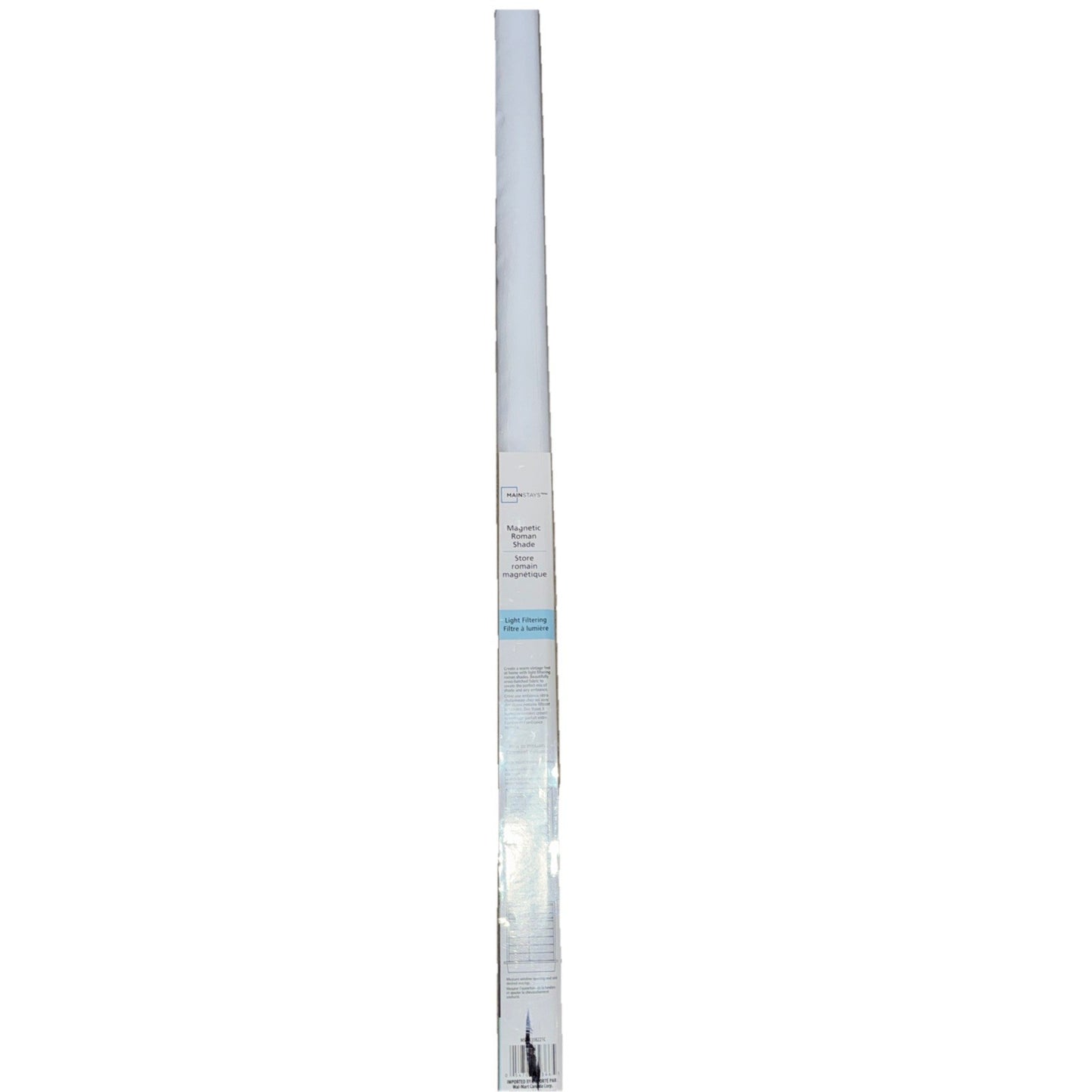 Main Stays Magnetic Roman Shade 36" x 64" Light Filtering - White