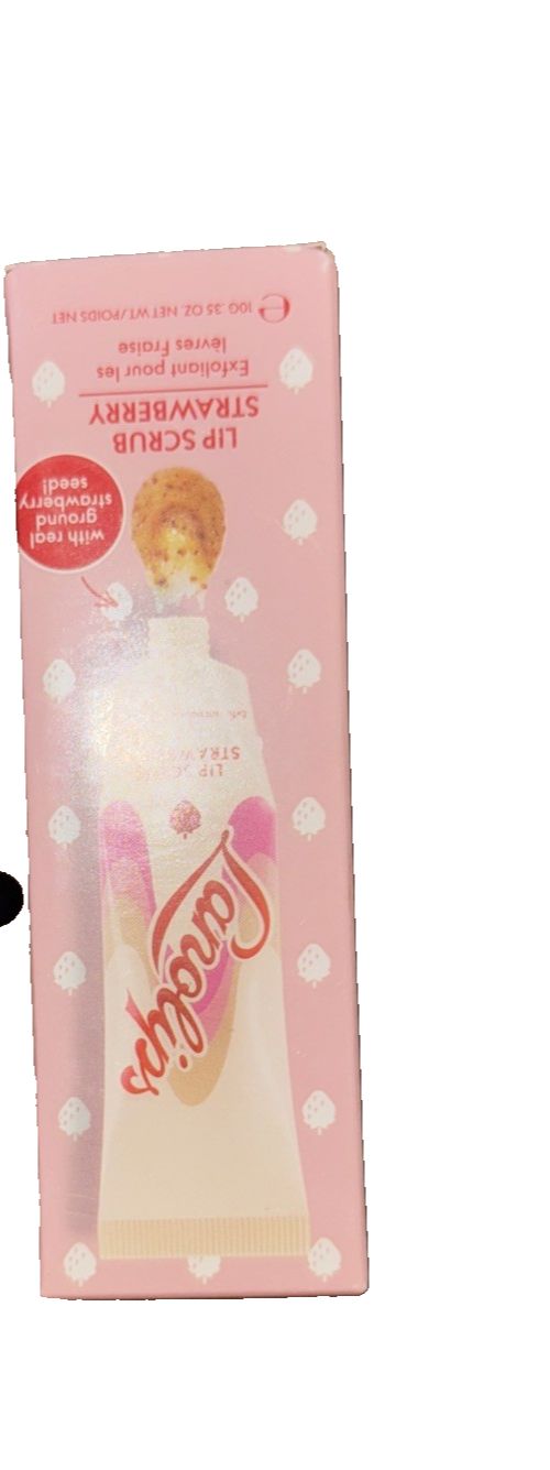 Lanolips Lip Scrub - Natural Lip Exfoliator Made with Lanolin – a pink box with a white teddy bear on it