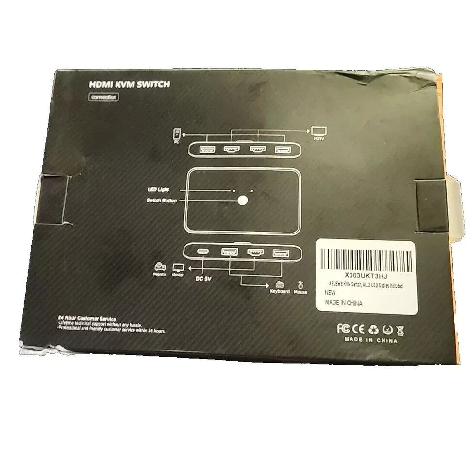 ABLEWE KVM Switch HDMI USB, Aluminum Dual Monitor Switch for 2 Computers – the box for the new home switch