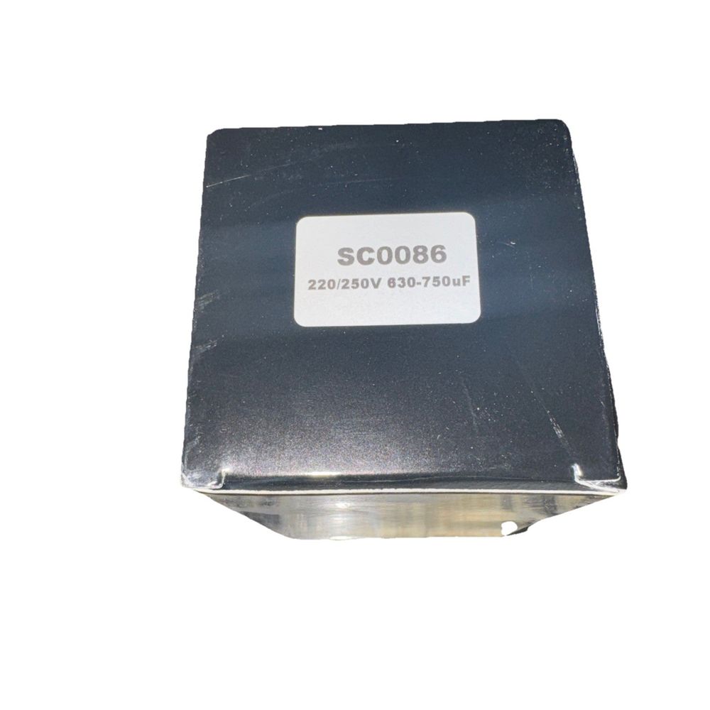 EMCo Industrial- Temco 630 750 Uf Mfd 220 250 Vac Volts Round Start SC0086 – a small square metal plate with a small square metal plate wit…