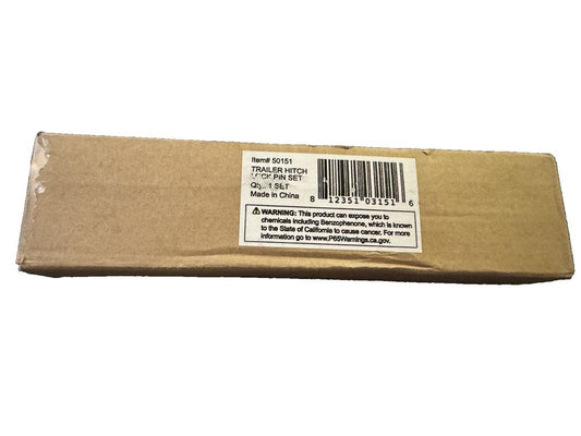 MAXXHAUL 50151 Trailer Pin Set 5-8 and 1-2" Dia with Locking System & Anti Rattl – a box of brown paper with a barcode label