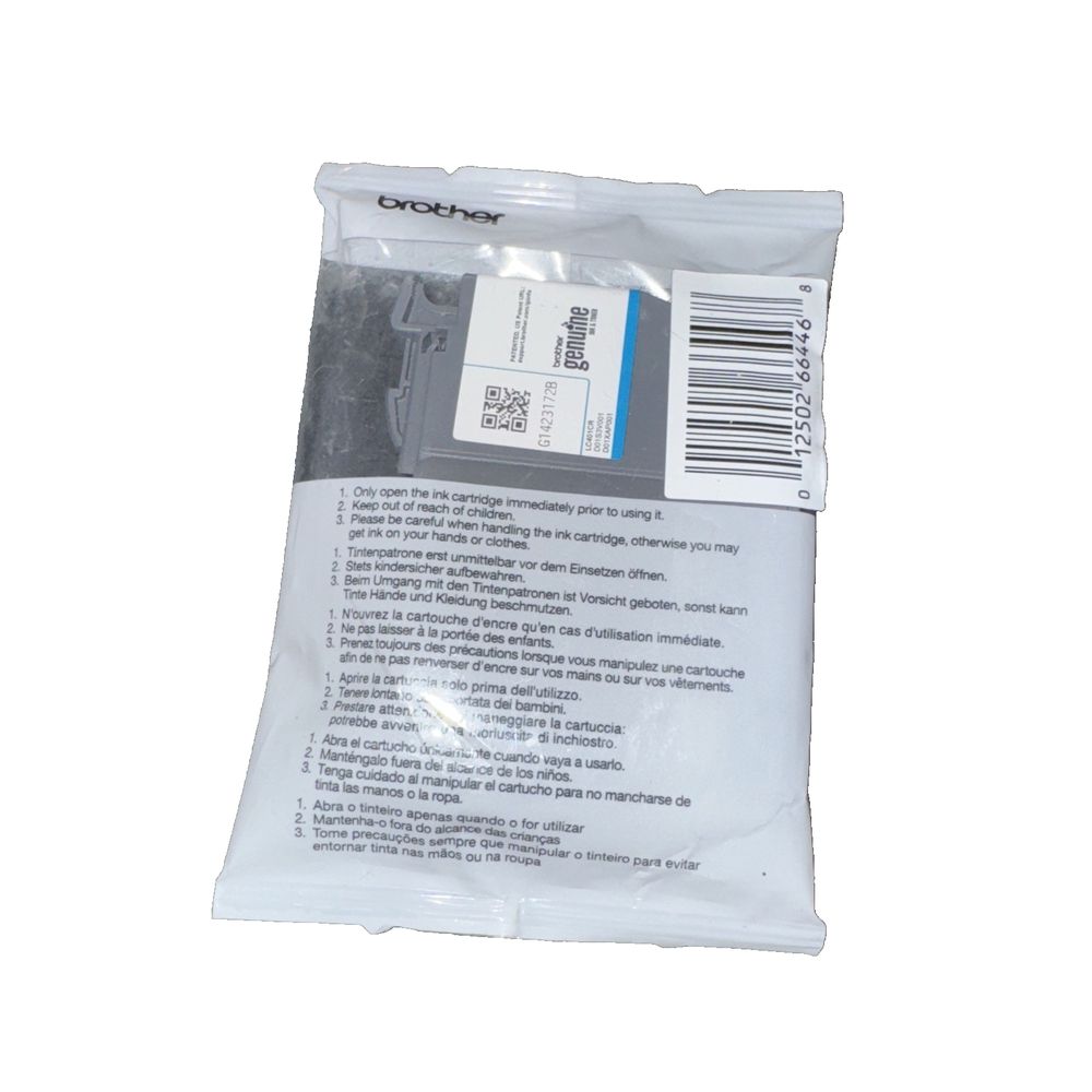 Genuine Brother Refresh LC401CR Ink - BLUE – a bag of white powder with a label on it
